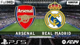 Real Madrid vs Arsenal | EA Sports FC 24 | Friendly Match | PS5 Gameplay