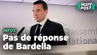 Après les débats, Bardella fuit aussi les questions de la presse… en conférence de presse