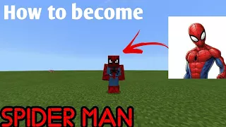 ✔MineCraft : How to Become Spider man on mcpe!