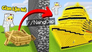 TÔ GÀ DÙNG LỆNH //NANGCAP ĐỂ GIAN LẬN THỬ THÁCH XÂY TRONG MINECRAFT KHIẾN SINH TỐ BẤT NGỜ