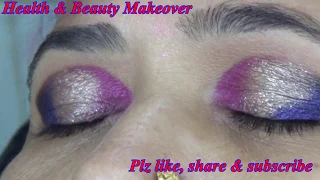 The 3D smokey eye technique -  DIY - step by step -3d eye makeup with different colour