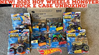 NEW! 2023 HOT WHEELS MONSTER TRUCK E CASE UNBOXING!