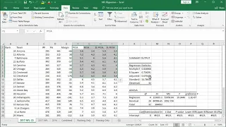 How to preform Regression Analysis on 2017 NFL data