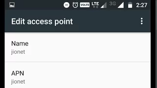 Reliance Jio 4G LTE APN Access Point Name settings