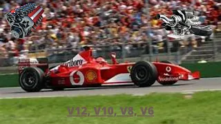 Comparaison des moteurs de F1: V12, V10, V8, V6!