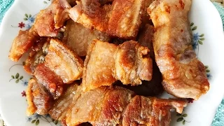 Easy Fried Pork Belly with Salt Recipe