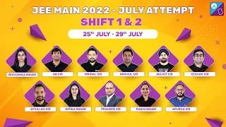 JEE Main 2022 - July Attempt Memory-Based Question Paper Solutions | 25th to 29th July- Shifts 1 & 2