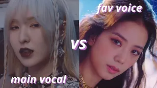 main vocalist vs my favorite voice in each kpop girl group