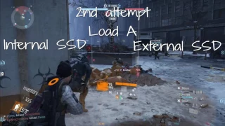 SSD PS4 Pro loading times comparison internal vs external