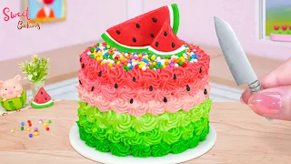 Watermelon Cake🍉Delicious Miniature Watermelon Cake Decorating Recipe🍉By Sweet Baking Compilation