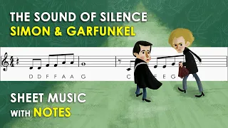 The Sound of Silence | Sheet Music with Easy Notes for Recorder, Violin Beginners Tutorial