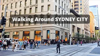 Walking in SYDNEY - Central Station To Opera House via Pitt Street Mall, George St & Martin Place