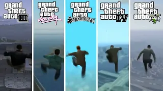 Saltando desde los puntos más altos en los juegos de GTA (2001-2023)