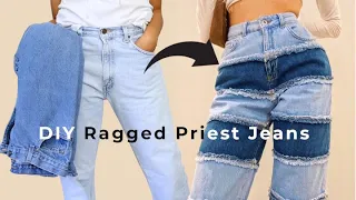 DIY Ragged Priest Infringement Jeans | Old Jeans Upcycle