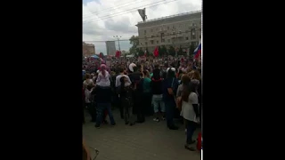 9 мая Ростов-на-Дону 2017 год. Бессмертный полк. Праздник День победы. Театральная площадь.