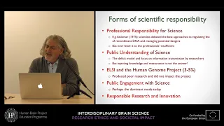 Lecture 2: Nikolas Rose - Responsible Research and the Human Brain Project