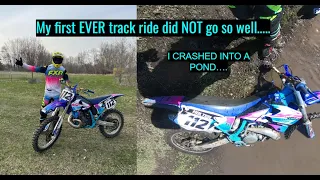 My "new" Yamaha 2001 YZ250| First Track Ride | Crash into Pond!