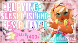 Playing SUNSET ISLAND As Level 1400+ *Part 2* | Roblox Royale High |