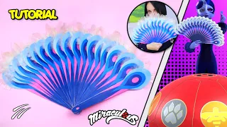 DIY super hero tools Miraculous Ladybug | How to make Mayura's Hand Fan peacock Miraculous