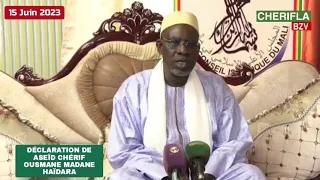 Déclaration de ASEÏD CHÉRIF OUSMANE MADANE HAÏDARA 15-06-2023