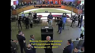 Nassau County NY Legislature Full Meeting 11/27/17