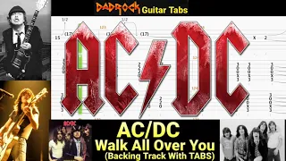 Walk All Over You - AC/DC - Guitar + Bass Backing Track With TABS