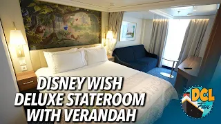 Disney Wish Deluxe Oceanview Stateroom with Verandah Overview