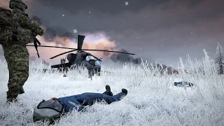 Russian Mi-24 was shot down by a direct hit from MANPADS | Pilot killed | ARMA 3: Milsim