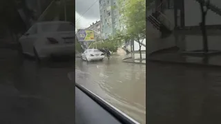 Последствия дождя в Атырау
