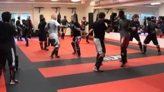 kickboxing training with Bas Rutten.