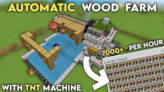 Fully AUTOMATIC WOOD FARM Tutorial in Minecraft 1.20 (PE/Bedrock/Xbox/PC)