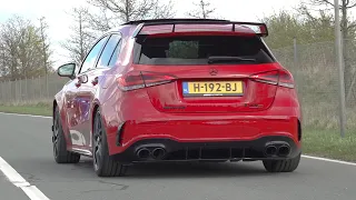 Mercedes AMG A45S with Akrapovic Exhaust! Drag Racing & Accelerations!