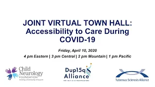 Joint Virtual Town Hall: Accessibility to Care During COVID-19