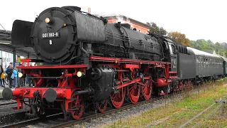 🚂Dampflok BR01  001 180-9 mit Volldampf in Landsberg Lech zw. Kaufering & Schongau auf Fuchstalbahn