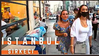 Istanbul City Walking Tour | Sirkeci Neighborhood Istanbul Turkey | 4k UHD 60FPS | SEPTEMBER 2021