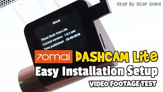 70mai DASHCAM Lite Easy Installation Setup and Video Footage Test | Dashcam Setup Step by step Guide