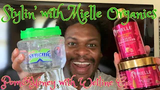 Mielle Organics| Pomegranate & Honey Leave-In and Coil Sculpting Custard & Wetline Xtreme Gel