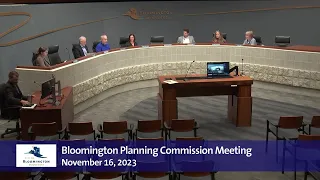 November 16, 2023 Bloomington Planning Commission Meeting