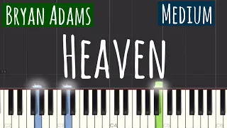 Bryan Adams - Heaven Piano Tutorial | Medium