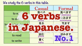 【Japanese】6 basic verbs in Japanese. (No.1) Learn Japanese language!! 【Please use subtitles.】