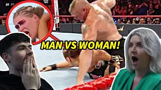 10 Most Shocking WWE Man vs Woman Moments! British Family Reacts!