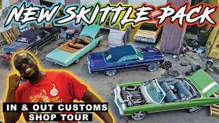 DONKMASTER'S NEW SKITTLE PACK! - EXCLUSIVE SHOP TOUR @ IN & OUT CUSTOMS & BUILDING EVERY YEAR DONK!