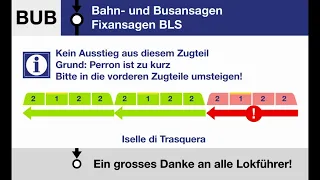 BLS Fixansage » Kein Ausstieg aus diesem Zugteil in Iselle d.T. (I, D, E) | SLBahnen