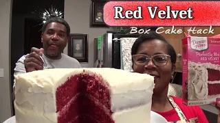 Duncan Hines Red Velvet Box Cake Hack#4 | My Hand Mixer Did Not Want Me To Be Great!🙄 | 💘💖💗💕💚