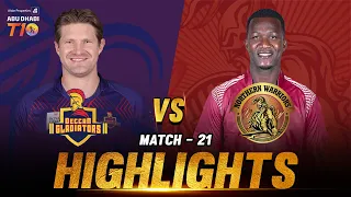 Match 21 I Deccan Gladiators vs Northern Warriors I Day 7 I Aldar Properties Abu Dhabi T10