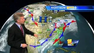 Bitter cold temperatures to follow snowstorm in Maryland