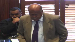 Fijian Minister for Education Dr Mahendra Reddy answers question on recruitment of teachers.