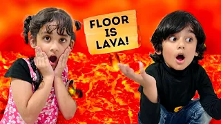 New Game 🎮  | The Floor is Lava 🌋 | Fun stories with Marwah & Abdul Rahman!