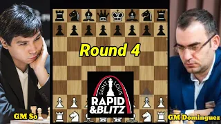 Round 4! GM SO vs GM DOMINGUEZ|St. Louis Rapid & Blitz Grand Chess Tour 2021 Rapid Rounds 4-6