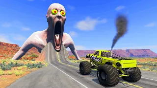 Epic Escape From The Shy Guy (SCP-096) | Monster Truck VS Giant Bulge | Horror BeamNG.Drive | Beamax